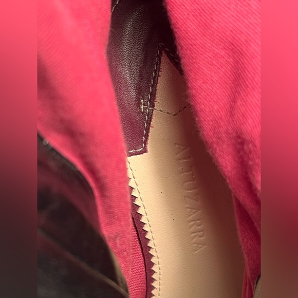 ALTUZARRA Burgundy Women's Leather Ankle boots ! Size 39 1/2 - Picture 7 of 8